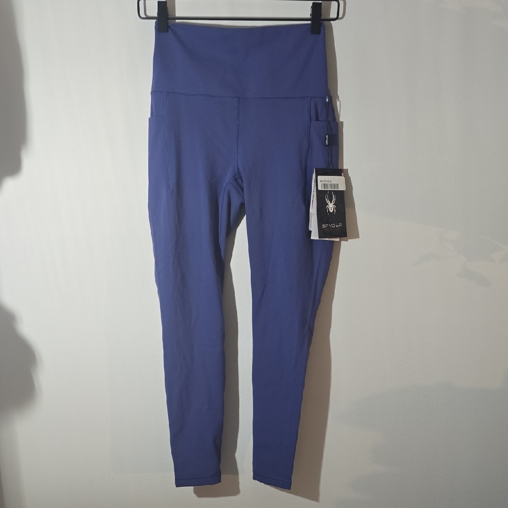 Spyder High-Waist Performance Leggings in Periwinkle